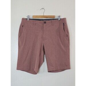 7 Diamonds Aeroplane Performance Shorts Mens Size 35 Red Heathered Board